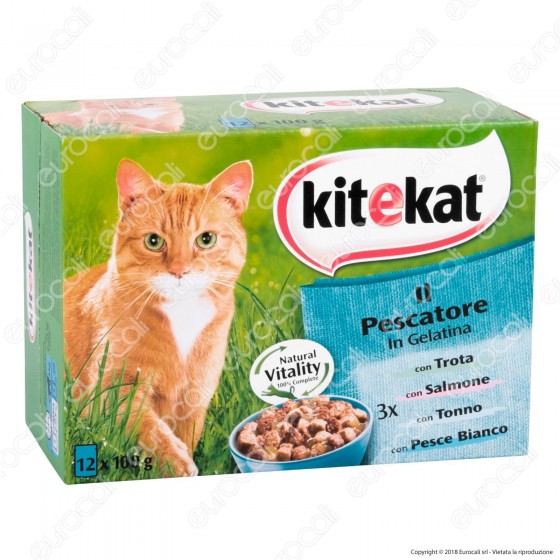 Kitekat Il Pescatore Cibo per Gatti con Trota, Salmone, Tonno e Pesce Kitekat Il Pescatore Cibo per Gatti con Trota, Salmone, Tonno e Pesce
