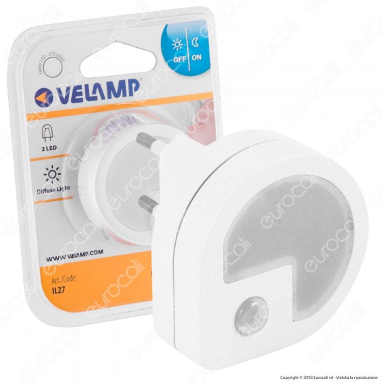 Velamp IL27 Punto Luce LED con Sensore Crepuscolare - mod.IL27LED Velamp IL27 Punto Luce LED con Sensore Crepuscolare - mod.IL27LED