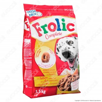 Frolic Cibo Semi Umido per Cani con Carni Bianche, Verdure e Riso - Sacchetto da 1,5Kg