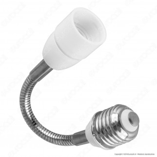 LED Line Adattatore per Lampadine da E27 a E14 con Prolunga