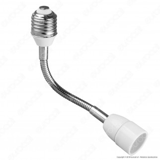 LED Line Adattatore per Lampadine da E27 a E14 con Prolunga