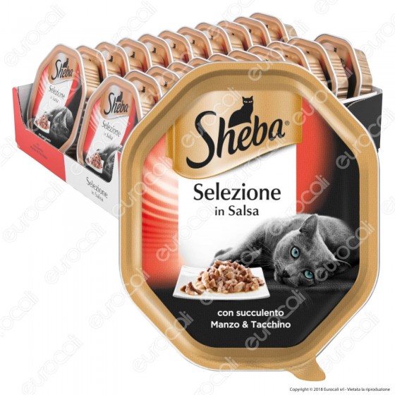 Sheba Selezione in Salsa Cibo per Gatti al Gusto Manzo e Tacchino - Sheba Selezione in Salsa Cibo per Gatti al Gusto Manzo e Tacchino -