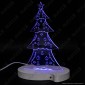Lampada con Illuminazione LED RGB e Telecomando con Forma Albero di Natale in Legno e Plexiglass - Made in Italy