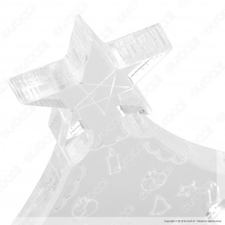 Lampada Albero di Natale in Plexiglass con Disegni Incisi al Laser e
