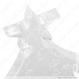 Lampada Albero di Natale in Plexiglass con Disegni Incisi al Laser e