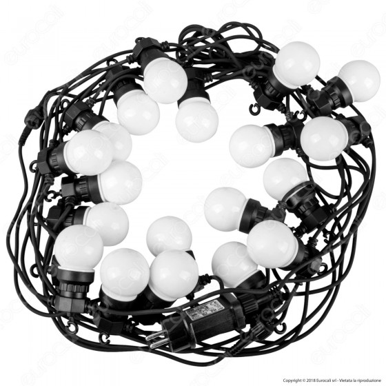 V-Tac VT-71020 Catena da 20 Lampadine LED Mini Globo Bianche per V-Tac VT-71020 Catena da 20 Lampadine LED Mini Globo Bianche per