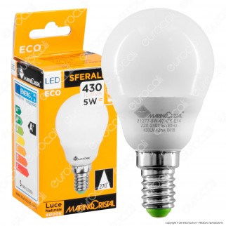 Marino Cristal Serie ECO Lampadina LED E14 5W MiniGlobo P45 - mod.