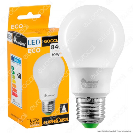 Marino Cristal Serie ECO Lampadina LED E27 10W Bulb A60 - mod. 21270 Marino Cristal Serie ECO Lampadina LED E27 10W Bulb A60 - mod. 21270