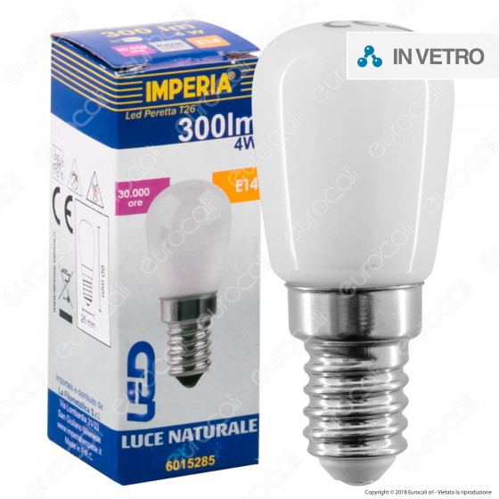 Imperia Lampadina LED E14 4W Tubolare T26 - mod. 6015278 / 6015285 / Imperia Lampadina LED E14 4W Tubolare T26 - mod. 6015278 / 6015285 /