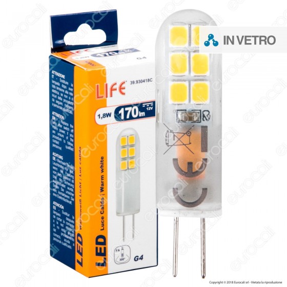 Life Lampadina LED G4 1,8W Bulb in Vetro - mod. 39.930418C / Life Lampadina LED G4 1,8W Bulb in Vetro - mod. 39.930418C /