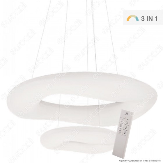 V-Tac VT-7606 Lampadario LED Anello Doppio 60W Sospensione Forma V-Tac VT-7606 Lampadario LED Anello Doppio 60W Sospensione Forma