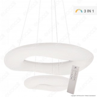 V-Tac VT-7606 Lampadario LED Anello Doppio 60W Sospensione Forma