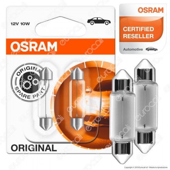 Osram Original Line 10W - 2 Lampadine C10W Osram Original Line 10W - 2 Lampadine C10W