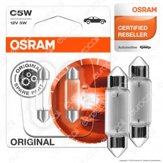 Osram Original Line per Camion 5W - 2 Lampadine C5W