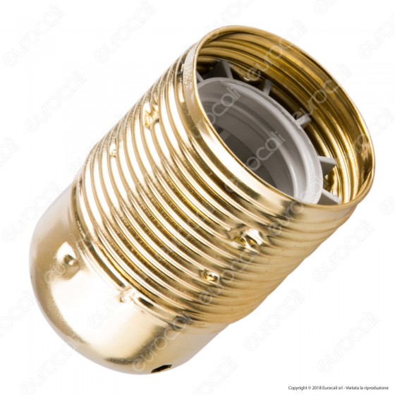FAI Portalampada in Metallo per Lampadine E27 Colore Ottone FAI Portalampada in Metallo per Lampadine E27 Colore Ottone