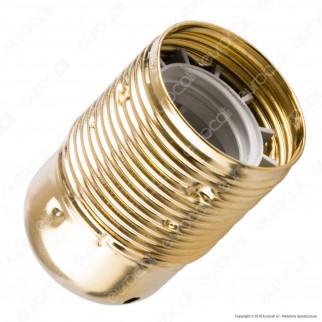 FAI Portalampada in Metallo per Lampadine E27 Colore Ottone