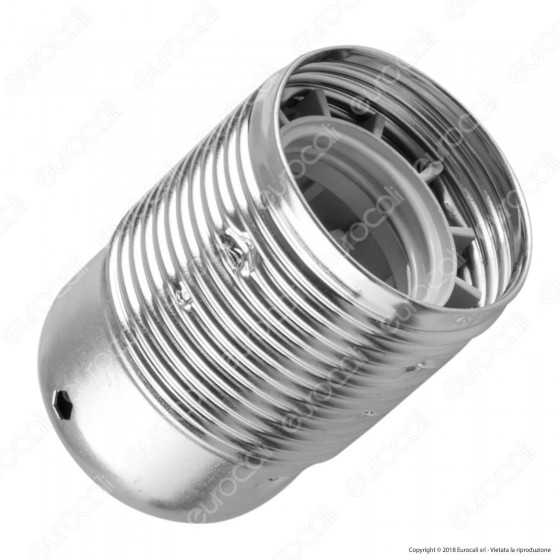 FAI Portalampada in Metallo per Lampadine E27 Colore Argento FAI Portalampada in Metallo per Lampadine E27 Colore Argento