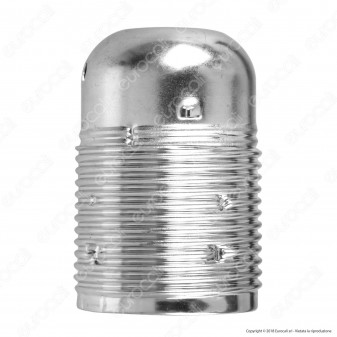 FAI Portalampada in Metallo per Lampadine E27 Colore Argento