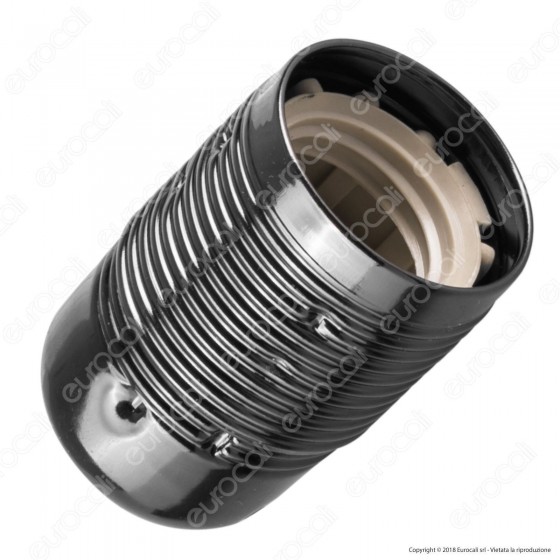 FAI Portalampada in Metallo per Lampadine E27 Colore Nero FAI Portalampada in Metallo per Lampadine E27 Colore Nero