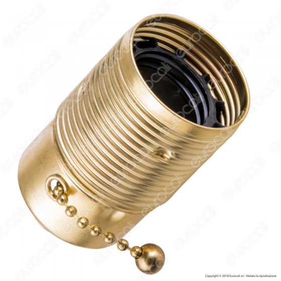 FAI Portalampada in Metallo per Lampadine E27 con Interruttore Colore FAI Portalampada in Metallo per Lampadine E27 con Interruttore Colore
