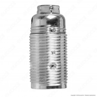 FAI Portalampada in Metallo per Lampadine E14 Colore Argento FAI Portalampada in Metallo per Lampadine E14 Colore Argento