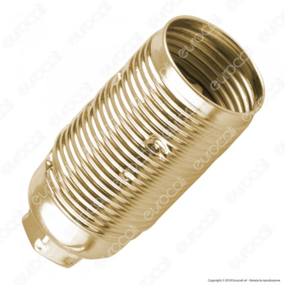FAI Portalampada in Metallo per Lampadine E14 Colore Ottone FAI Portalampada in Metallo per Lampadine E14 Colore Ottone