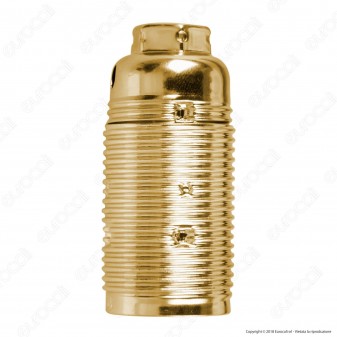 FAI Portalampada in Metallo per Lampadine E14 Colore Ottone