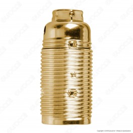 FAI Portalampada in Metallo per Lampadine E14 Colore Ottone