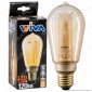 Wiva GlassLight Lampadina LED E27 2,5W Bulb ST64 Ambrata con Incisioni Laser - mod. 12100633 [TERMINATO]