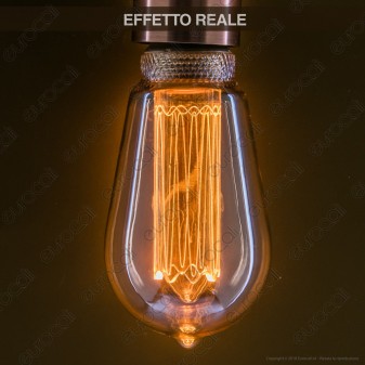Wiva GlassLight Lampadina LED E27 2,5W Bulb ST64 Ambrata con