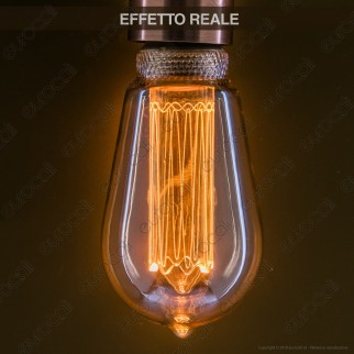 Wiva GlassLight Lampadina LED E27 2,5W Bulb ST64 Ambrata con