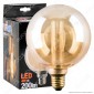 Wiva GlassLight Lampadina LED E27 4W Globo G125 Ambrata con Incisioni Laser - mod. 12100638 [TERMINATO]