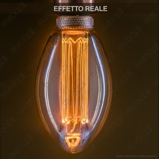 Wiva GlassLight Lampadina LED E27 2,5W Bulb A75 Ambrata con Incisioni