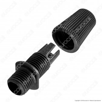 FAI Serracavo Filettato per Portalampada Colore Nero