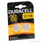 Duracell Lithium CR2016 / CR / DL2016 / BR2016 Pile 3V - Blister 2 Batterie