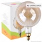 FAI Lampadina E27 Filamento LED a Spirale 5W Globo G200 con Vetro Ambrato - mod. 5225/CA/ORO