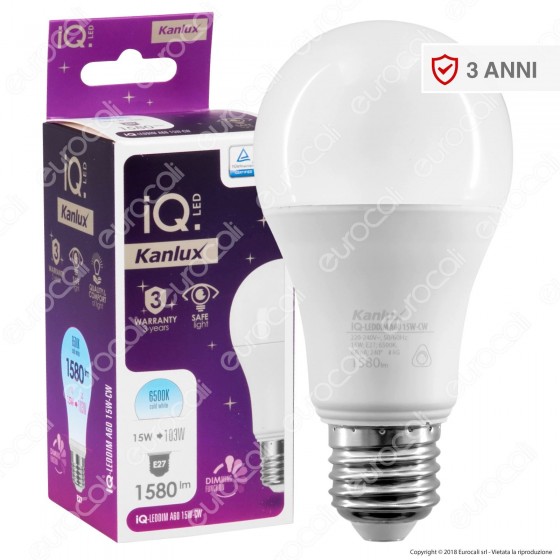 Kanlux IQ Lampadina LED E27 15W Bulb A60 Dimmerabile - mod. 27291 / Kanlux IQ Lampadina LED E27 15W Bulb A60 Dimmerabile - mod. 27291 /