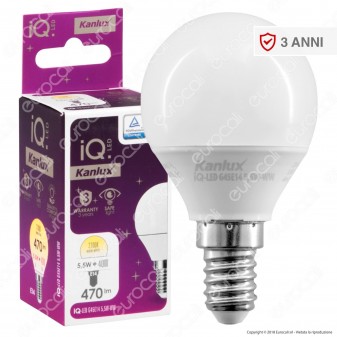 Kanlux IQ Lampadina LED E14 5,5W MiniGlobo P45  - mod. 27300 / 27301 / 27302