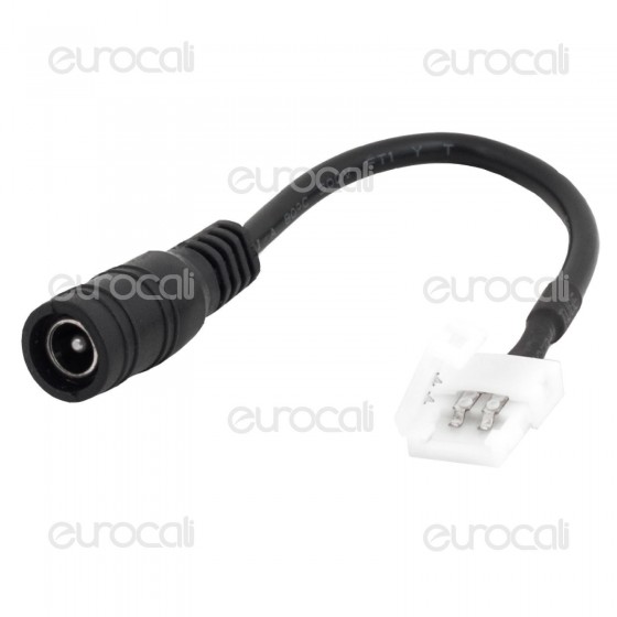 Connettore da Clip 2 Pin a Jack 2.1 per Strisce LED Monocolore 3528 - Connettore da Clip 2 Pin a Jack 2.1 per Strisce LED Monocolore 3528 -