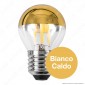 Immagine 2 - FAI Lampadina E27 Filamenti LED 4W MiniGlobo G45 con Calotta Dorata