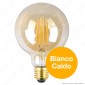 Immagine 2 - Bot Lighting Lampadina LED E27 7W Globo G95 Filamento Ambrata - mod.