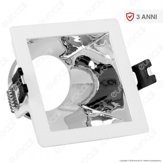V-Tac VT-875 Portafaretto Quadrato da Incasso con Interno Inclinato V-Tac VT-875 Portafaretto Quadrato da Incasso con Interno Inclinato