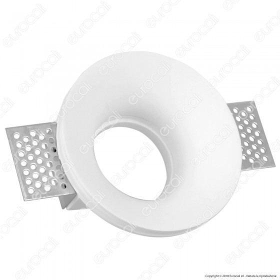 V-Tac VT 859RQ Portafaretto Rotondo da Incasso in Gesso per Lampadine V-Tac VT 859RQ Portafaretto Rotondo da Incasso in Gesso per Lampadine