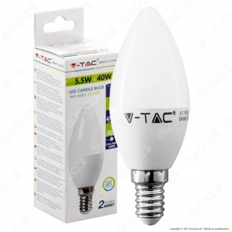 V-Tac VT-1855 Lampadina LED E14 5,5W Candela - SKU 42151 / 42581 /