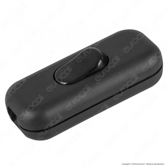 FAI Interruttore Passafilo Unipolare a Bilanciere Colore Nero - mod. FAI Interruttore Passafilo Unipolare a Bilanciere Colore Nero - mod.