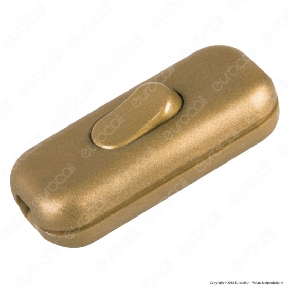 FAI Interruttore Passafilo Unipolare a Bilanciere Colore Oro - mod. FAI Interruttore Passafilo Unipolare a Bilanciere Colore Oro - mod.