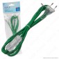 FAI Cavo di Alimentazione Bipolare in Corda con Interruttore e Spina 10A Colore Verde 2m - mod. 3072/VE/200 [TERMINATO]