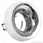 Kanlux ELNIS L Portafaretto Rotondo da Incasso Colore Bianco e Cromo per Lampadine GU10 e GU5.3 - mod. 27806