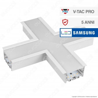 V-Tac PRO VT-7-41X Lampada LED Raccordo a Incasso Linear Light 16W Chip Samsung White Body - SKU 393