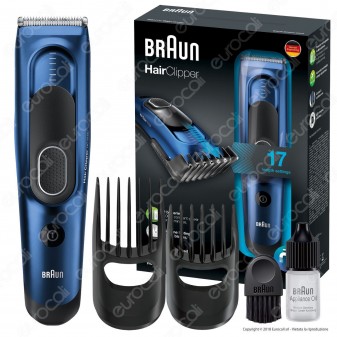 Braun Hair Clipper HC5030 Rasoio Tagliacapelli Elettrico con 17 Impostazioni di Lunghezza  Braun - 1